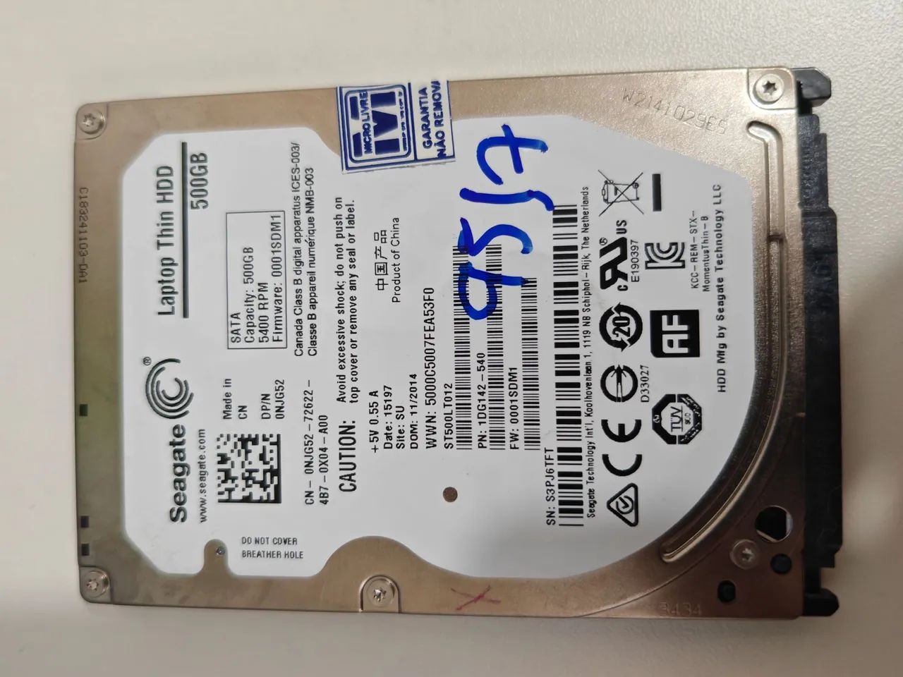 HD Seagate 500GB SATA 2.5" para Notebook 