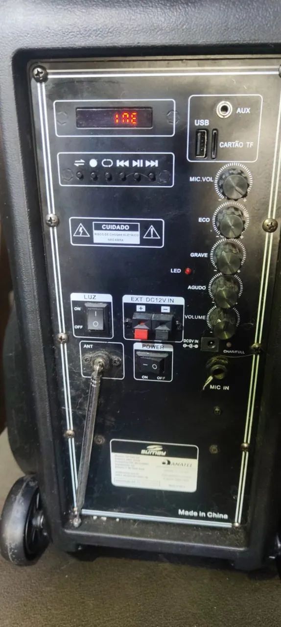 Caixa de Som Sumay 500W Bluetooth + Microfone SM-CAP16P - Foto 3