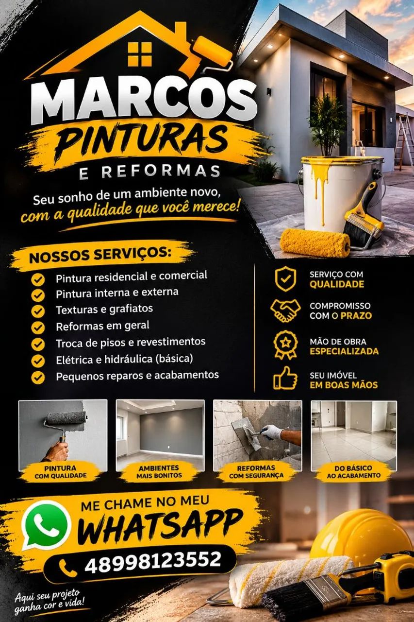 Marcos pinturas e reformas em geral 