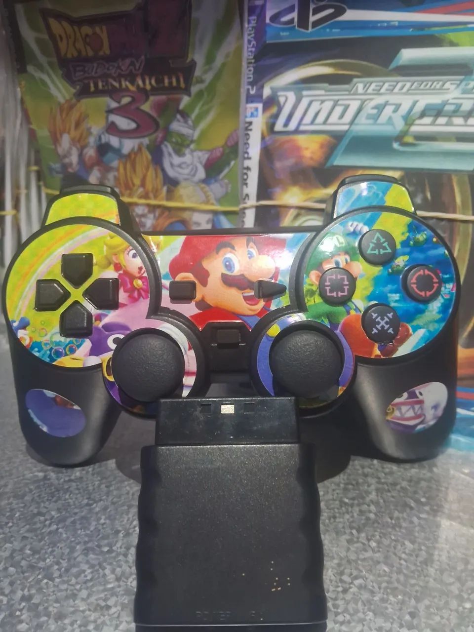 CONTROLE SEM FIO PS2 USADO  - Foto 5