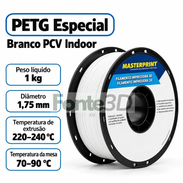 Filamento Petg Branco - 1 Kg Masterprint - Foto 3