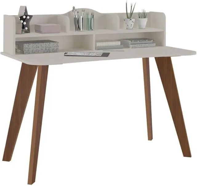 Escrivaninha Artely Sofia Off White Cedro - Foto 2