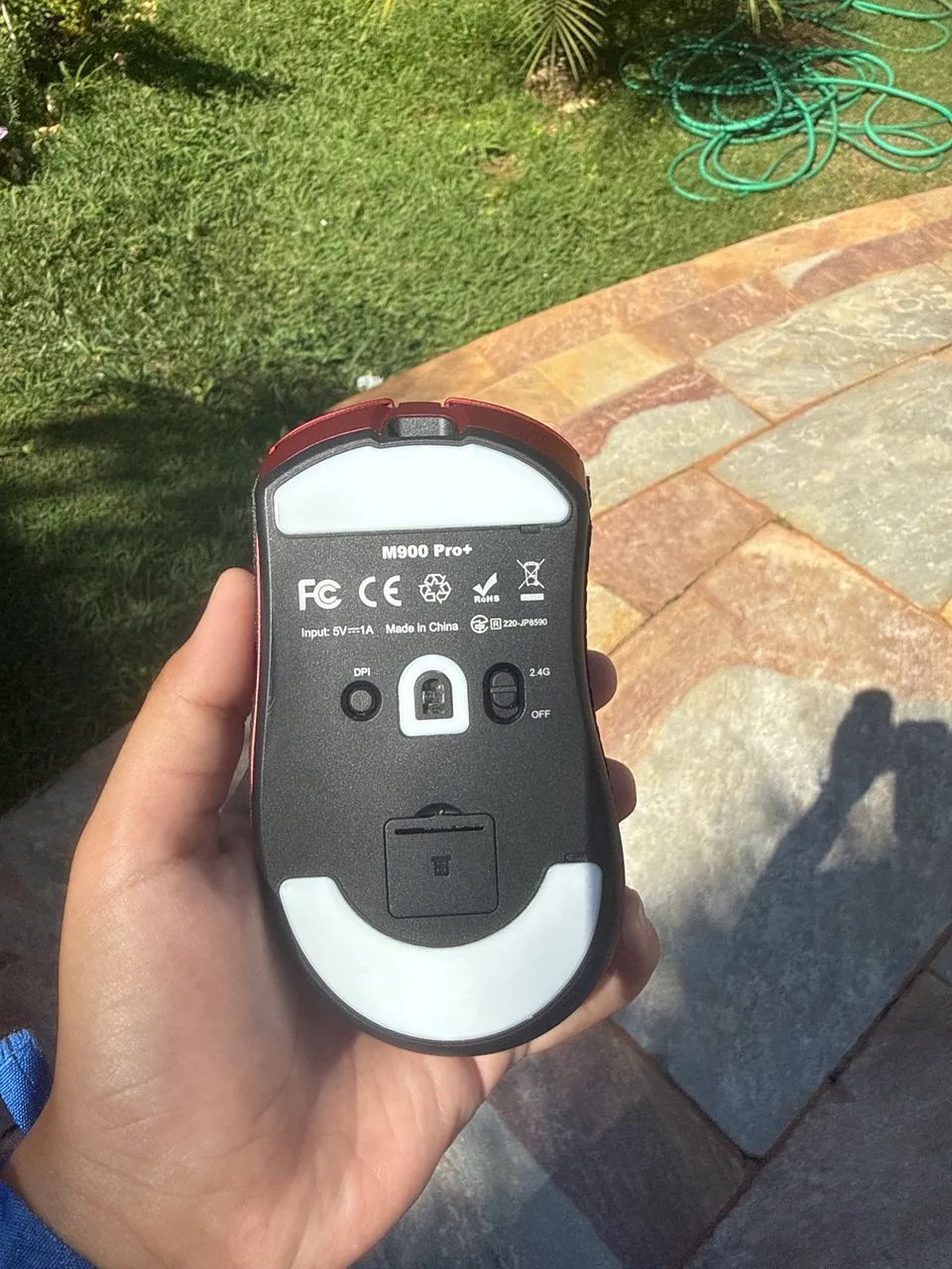 Mouse delux m900 pro+ com adesivos e cabo com dongle - Foto 2