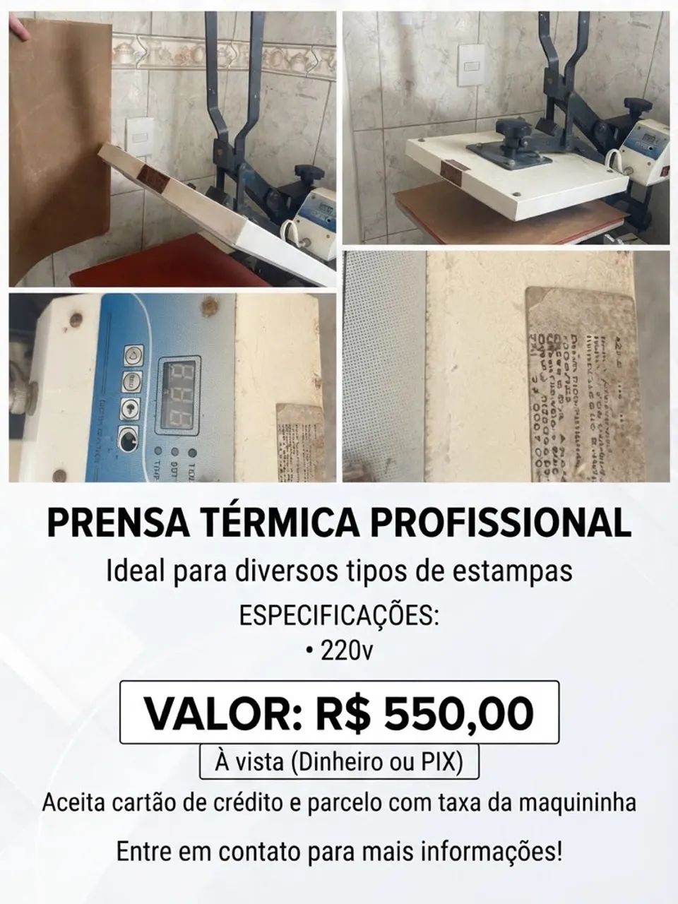 Prensa térmica sublimação 