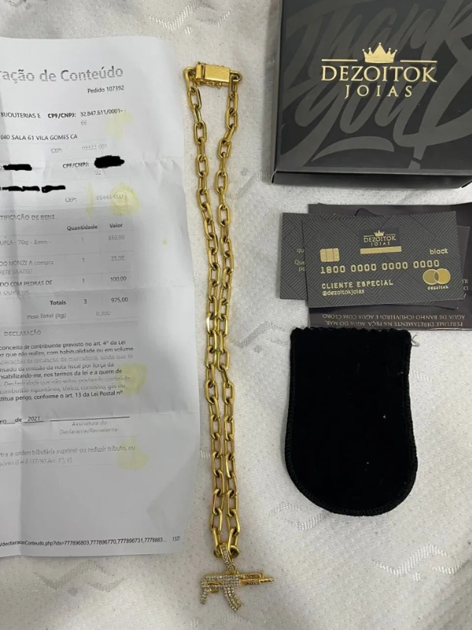 Corrente Cartie Banhada a Ouro 18K