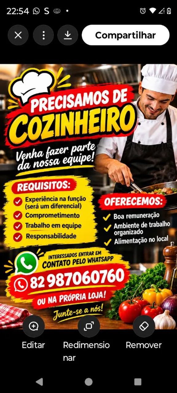 Cozinheiro horário nortuno - Foto 2