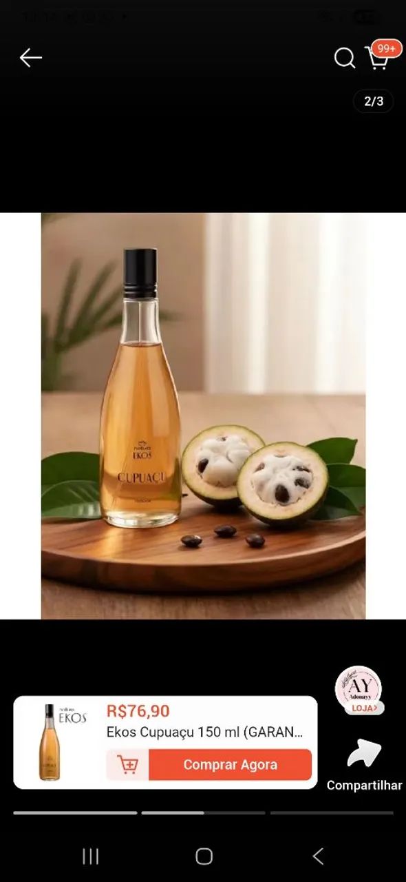 Colônia cupuaçu ekos natura 