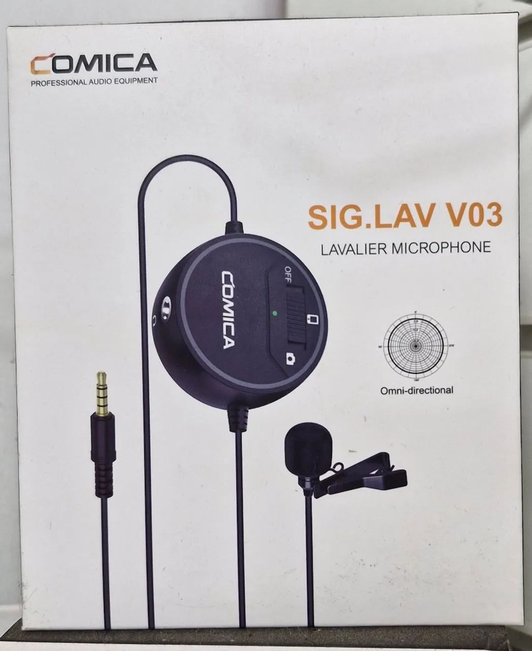 Microfone de Lapela Comica Sig.Lav V03 - Microfones e Gravadores