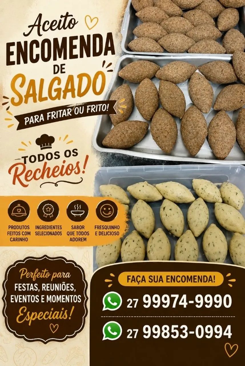 Salgados, bolos docinhos para envetos