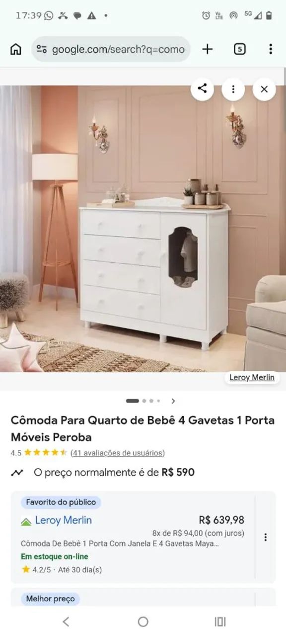 Cômoda quarto bebê prática e bonita - Foto 2