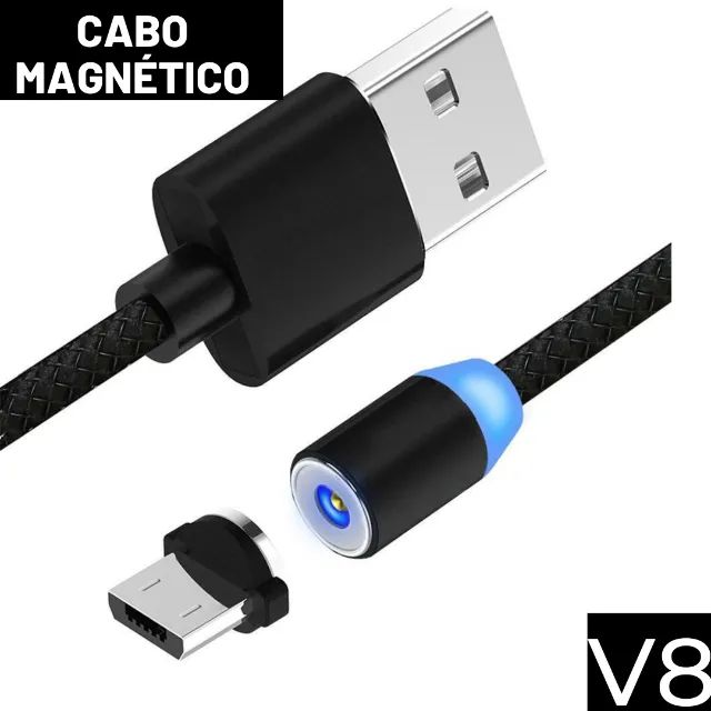 Cabo Magnético para Carregamento de Celular Tipo Micro Usb(v8) - EL16 - Foto 2