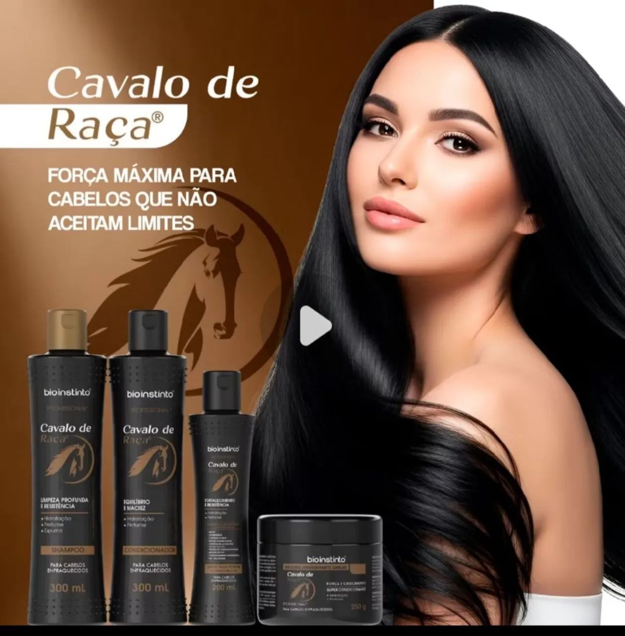 Kit creme para Cabelo Cavalo de Raça 