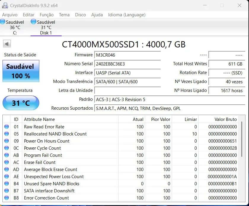 SSD CRUCIAL 4 TB - Foto 3