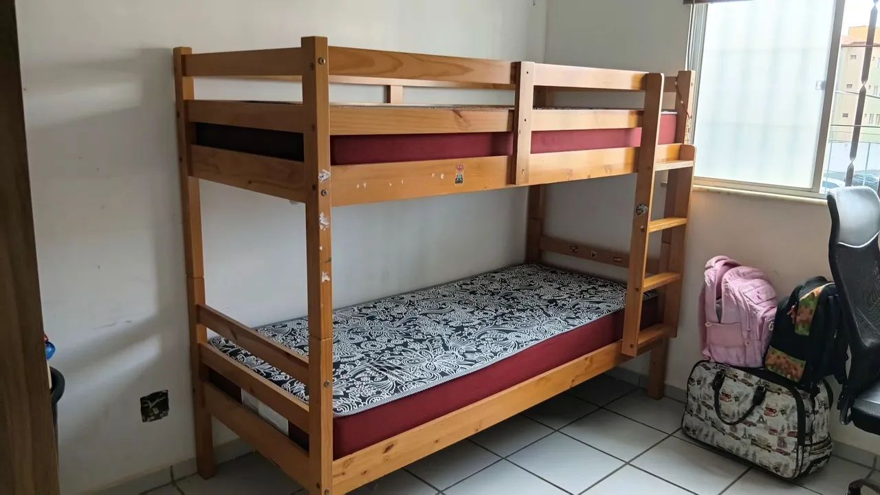 Beliche , Guarda roupa e colchão solteiro - Foto 4