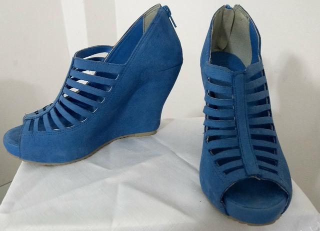 Sapato Azul 37 MeiaPata Embutida Ramarim - Foto 2