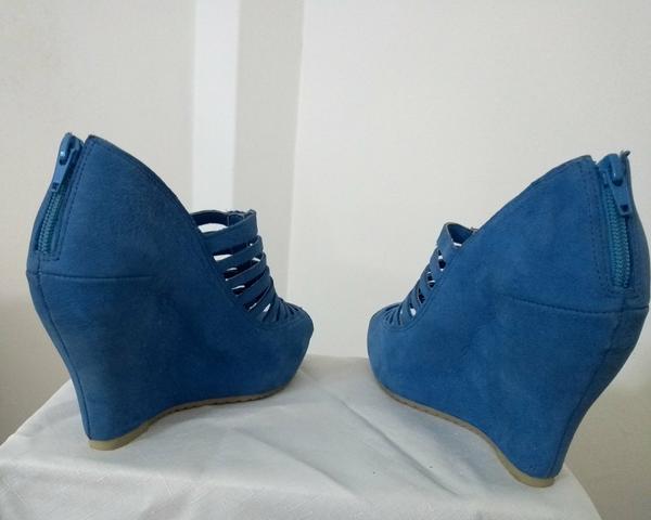 Sapato Azul 37 MeiaPata Embutida Ramarim - Foto 3