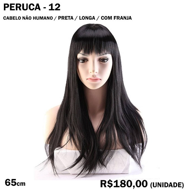 Peruca Morena Cabelo Não Artificial