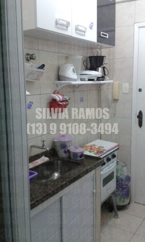 Temporada-sala living aconchegante-Nova Ponta da Praia com Aquário de Santos - Foto 4