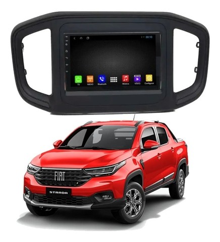 Multimídia Kronos Nova Fiat PCD Strada 2020 / 2021 Android 10 - Tela 7''