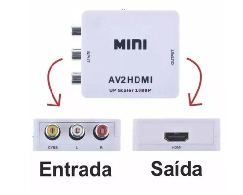 Conversor De Video Av2 Para Hdmi (tv Tubo X Hdmi) Av2hdmi - Foto 4