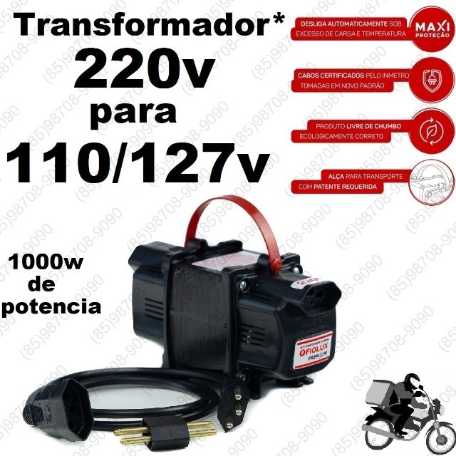 Transformador Fiolux Premium 1000/1050 watts de potencia
