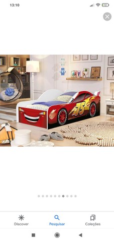 Mini cama carros com colchao