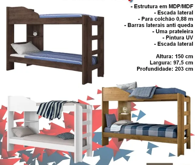 Quarto beliche com nicho
