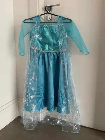 vestido de festa infantil da Frozen 1/16