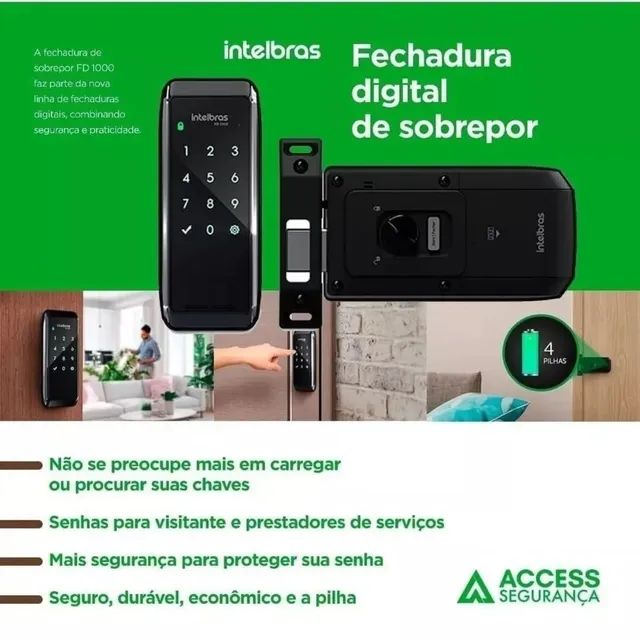 Fechadura digital Intelbras FD 1000.