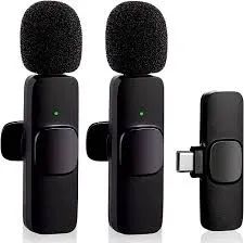 Microfone de Lapela Sem Fio Wireless Duplo Tipo C para Celular - Foto 3