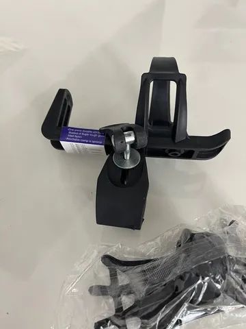 Kit de Suporte de Garrafa da agua e celular p/bike novo importado  preta robusto - Foto 4