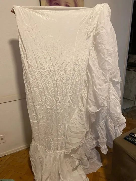 Toalha de mesa acetinada branca - Foto 5