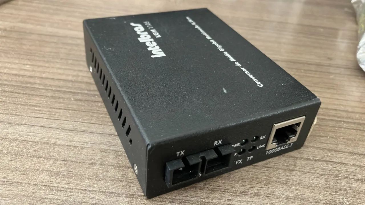Conversor de mídia internet fibra ótica 