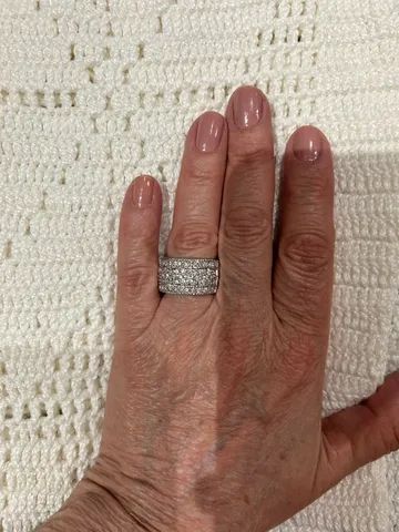 Lindo anel em ródio e zirconia - Foto 2