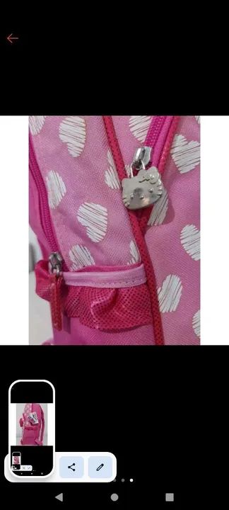Mochila infantil Nova da  Hello Kitty - Rosa - Foto 4