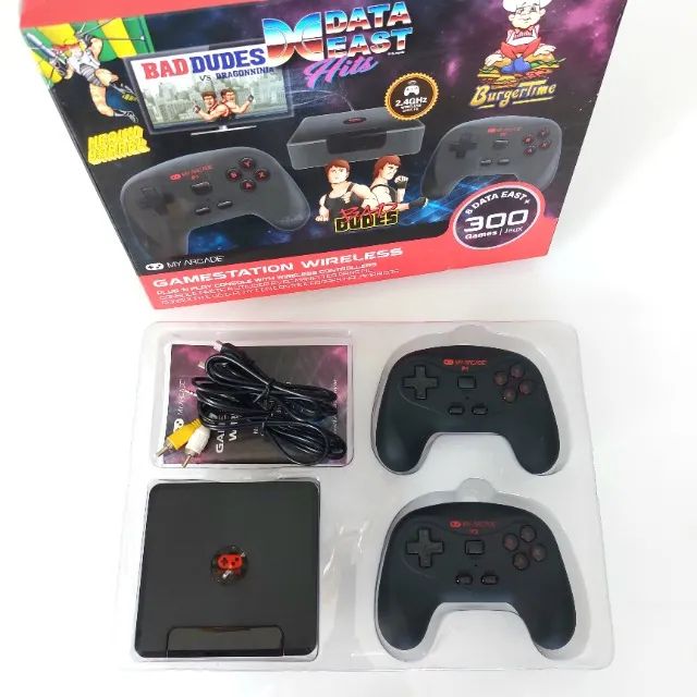 PRONTA ENTREGA | Console Videogame Portátil Retro 2 Controles Sem Fio Data East Hits   - Foto 6