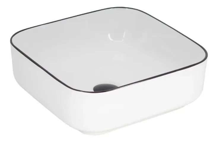 Cuba Apoio Evier Agata Quadrada Lavabo Banheiro 39x39x14 - Foto 3