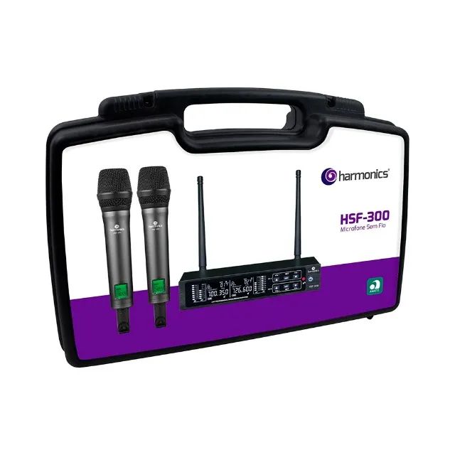 Microfone Sem Fio Duplo Harmonics Hsf-300 - AC2977 - Foto 5