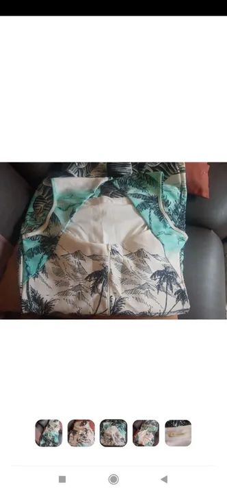 Vestido estampado coqueiros - Tamanho M - Foto 3