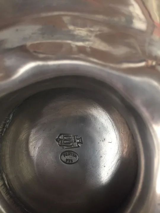 Sopeira portuguesa banhada a prata década de 40  - Foto 5