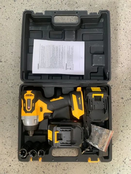 Chave De Impacto Bateria Lítio 38v Brushless Tira Roda de Carro - Foto 6