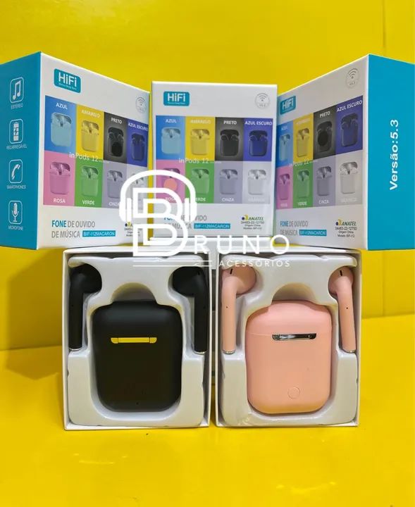 Fone Bluetooth sem fio i12 442876796370964484