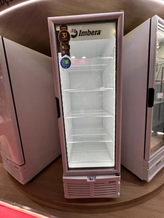 Freezer vertical porta vidro duplo com aquecimento 560 litros branco 