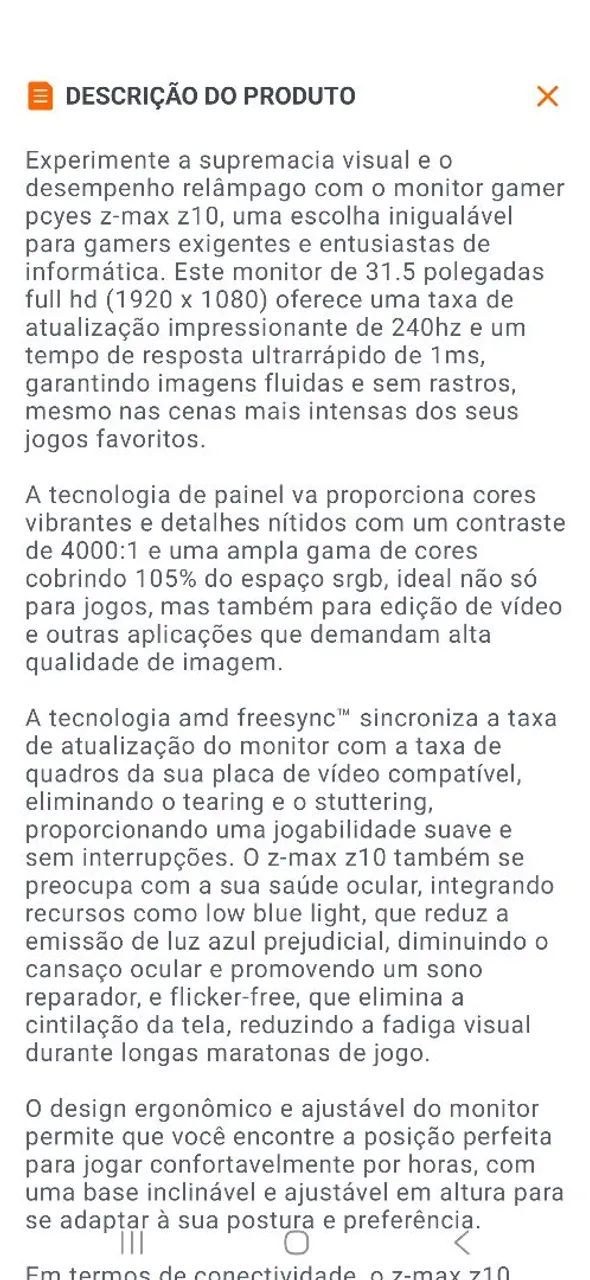 MONITOR GAMER PCYES CURVO Z-MAX Z20 31,5" FULL HD 240HZ 1MS  - Foto 5
