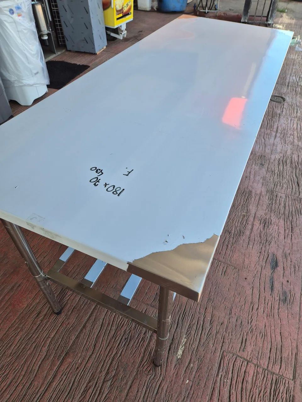 Mesa de Aço Inox para Comércio 180cm por 70cm  - Foto 4
