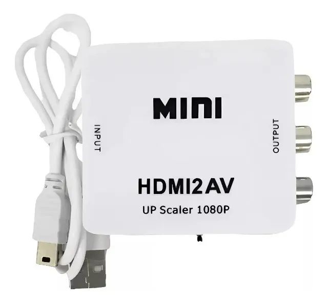 Mini Adaptador Conversor Hdmi X Av Rca Hdmi2av 1080p - Armarinho Ditudo