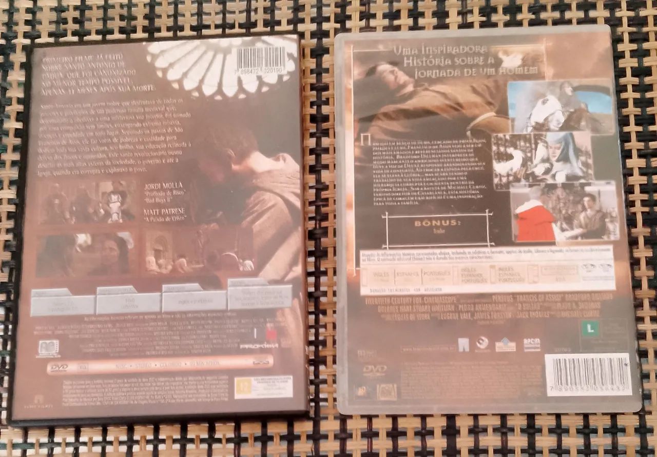 DVDS EM DOSE DUPLA - (1) SÃO FRANCISCO DE ASSIS - (2) ANTÔNIO