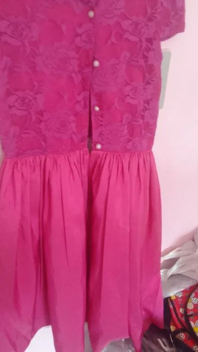 Vestido de renda infantil rosa - Foto 2