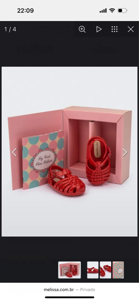 Sandália Melissa Mini Melissa