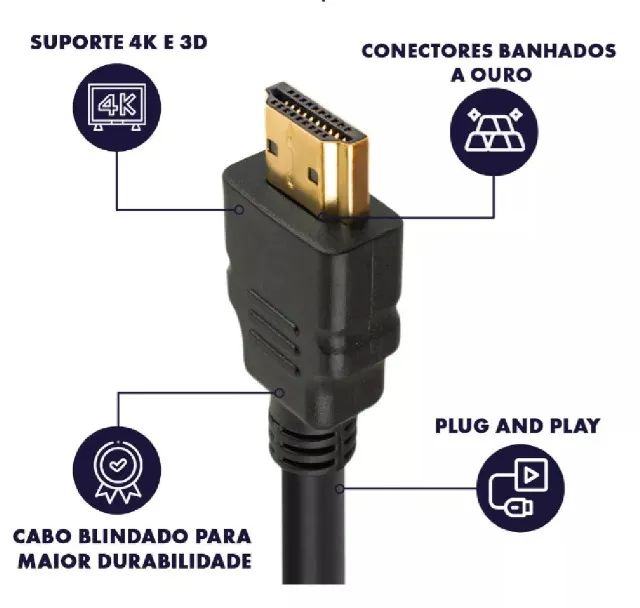 Adptador Conversor Hdmi Para Vga Com Saída P2 Áudio Banhado a ouro - Foto 3